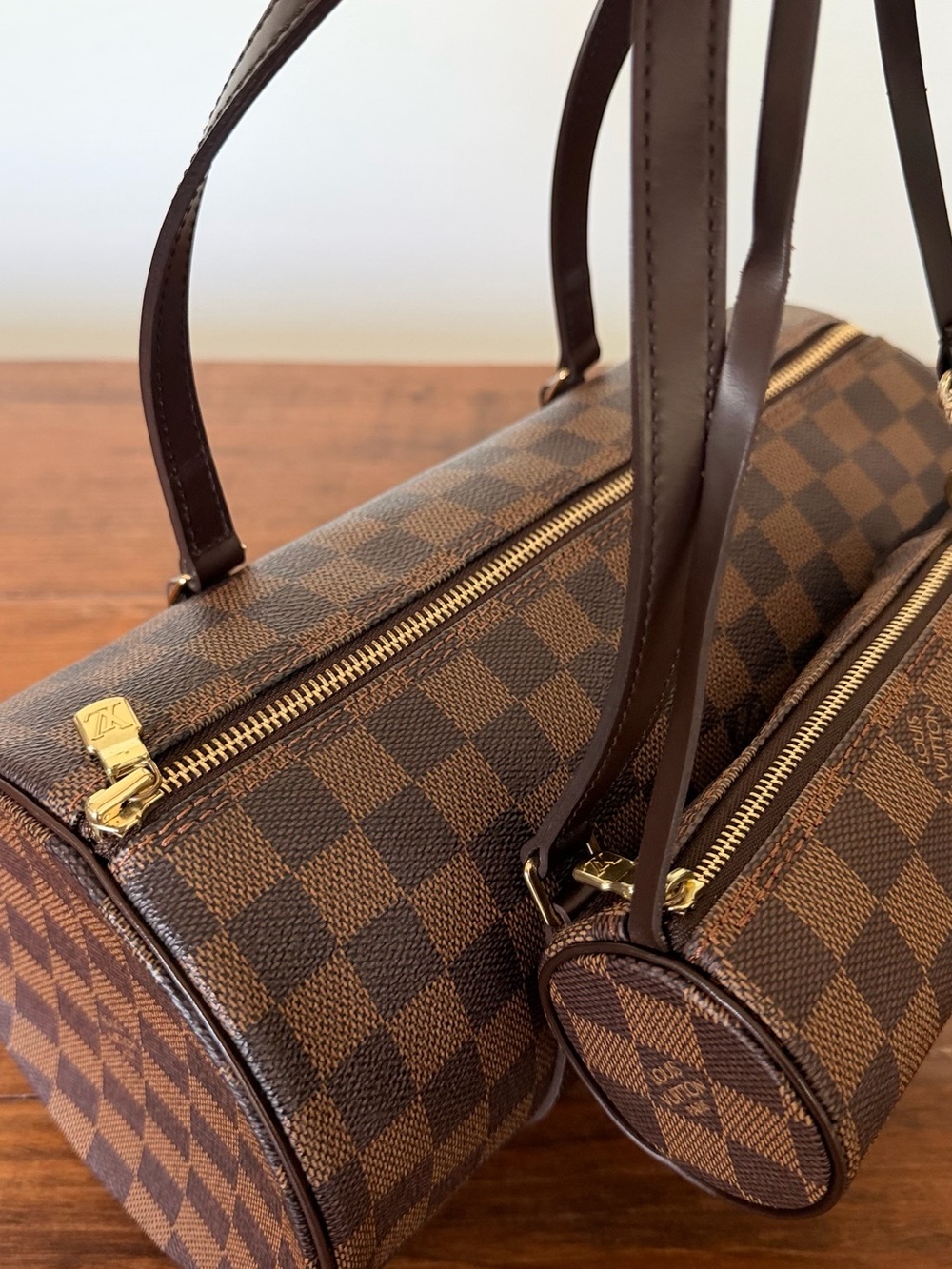 Louis Vuitton Damier Ebene Papillon 30 with Mini Pouch - Picture 10 of 13